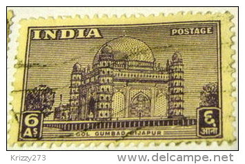 India 1949 Gol Gumbad Bijapur 6a - Used - Gebruikt