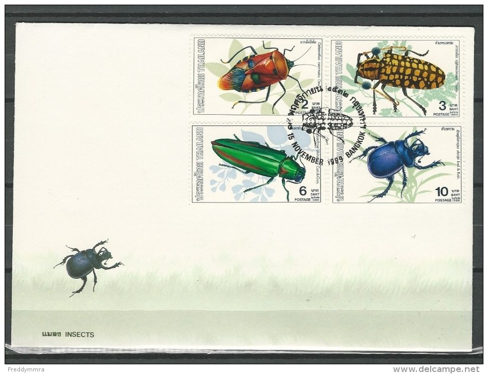 Thailande: 1320/ 1323 Sur FDC   (insectes) - Autres & Non Classés