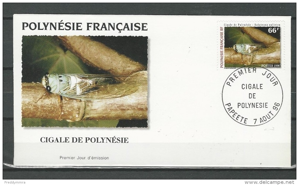 Polynésie FR:  516 Sur FDC   (insecte) - Autres & Non Classés