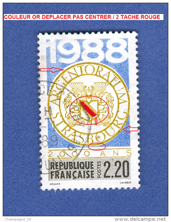 1988   N° 2552  ARMOIRIES   STRASBOURG    OBLITÉRÉ - Used Stamps