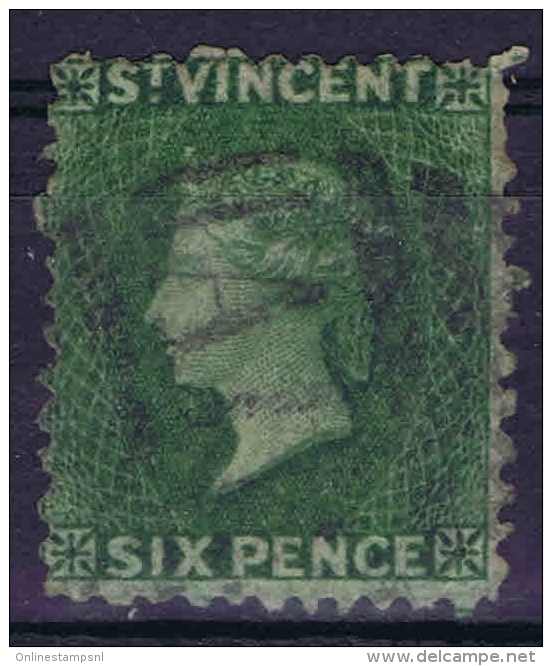 St Vincent 1861,  Yv Nr 7     Signed/ Signé/signiert/ Approvato BRUN - St.Vincent (...-1979)