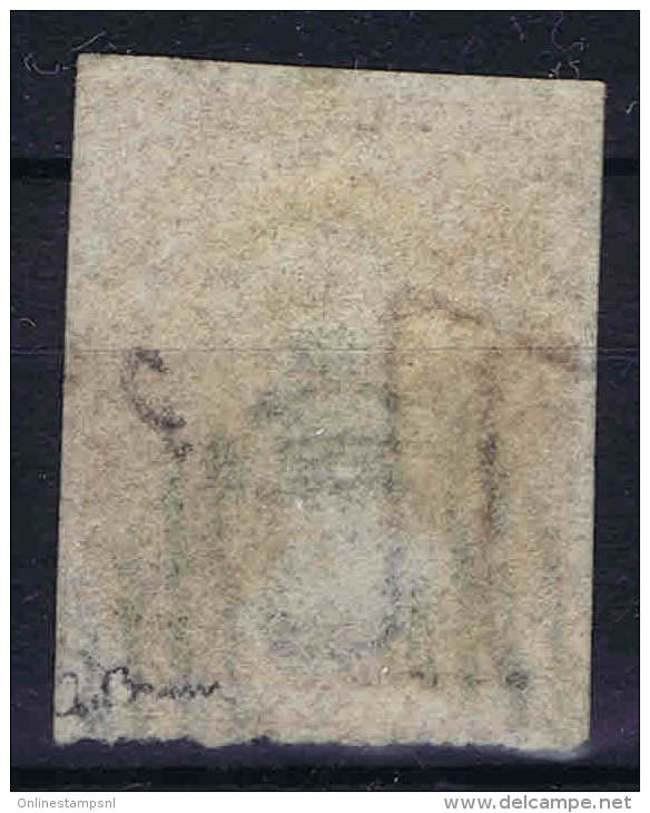 Tasmania Van Diemensland 1857 ,  Yv Nr 10  SG 25 Used  Signed/ Signé/signiert/ Approvato BRUN - Oblitérés
