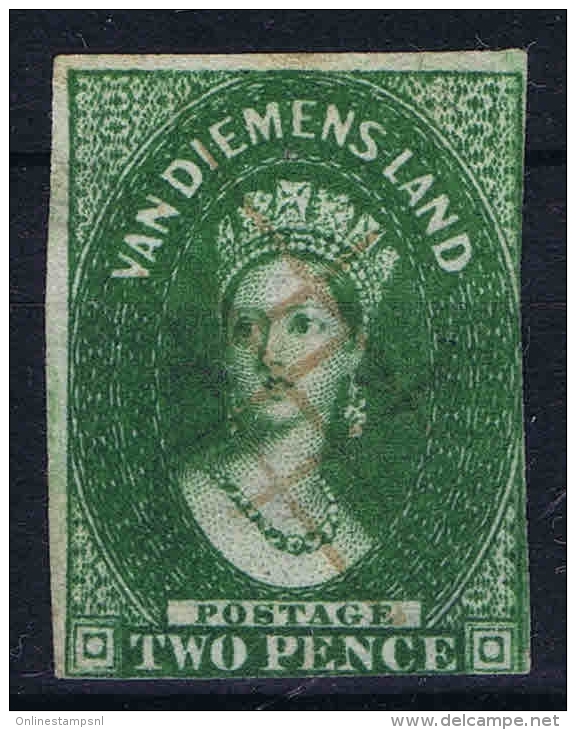 Tasmania Van Diemensland 1855 ,  Yv Nr 4  SG 15 Used  Signed/ Signé/signiert/ Approvato BRUN - Usati