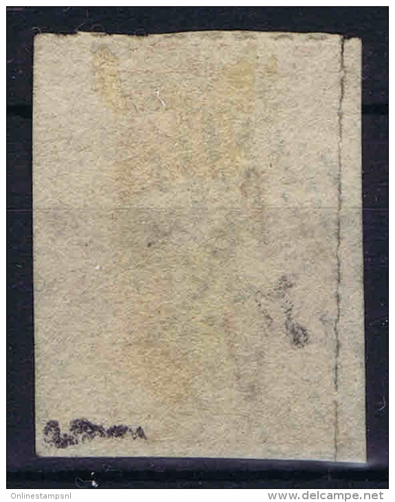 South Australia 1855 ,  Yv Nr 2   Used  Signed/ Signé/signiert/ Approvato BRUN, Nice Cancel Has A Vertical Fold At Left - Gebruikt