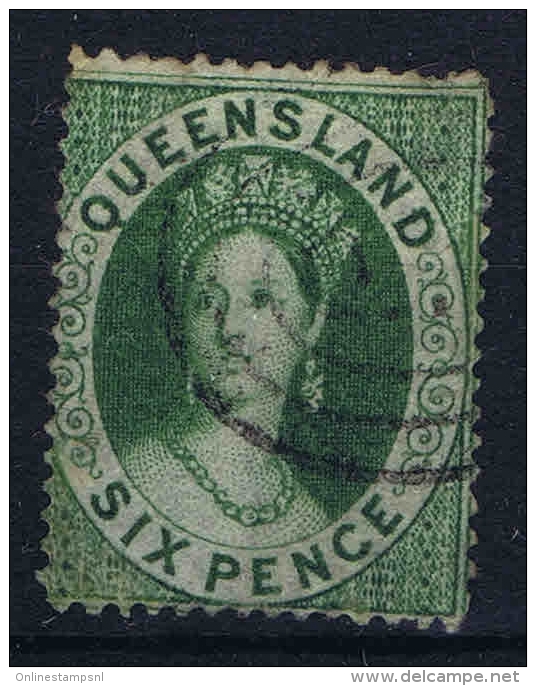 Queensland 1860 ,Yv Nr 6   Used  Signed/ Signé/signiert/ Approvato BRUN, - Gebruikt