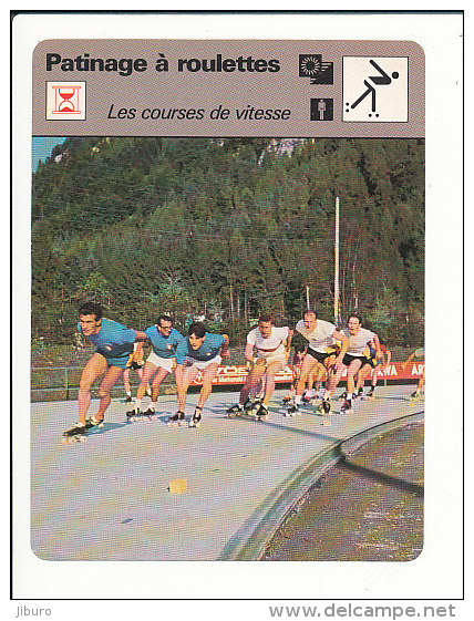 Fiche Illustrée Sport / Patinage à Roulettes / Courses De Vitesse - Patin  // IM 01-FICH-SPORT - Sport