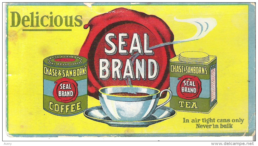 Delicious Chase & Sanborn's  Seal Brand Tea And Coffee - Koffie En Thee