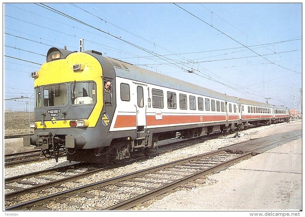 Nº359 POSTAL DE ESPAÑA DE UN ELECTROTREN 432-002-4 EN FUENCARRAL (TREN-TRAIN-ZUG) AMICS DEL FERROCARRIL - Treinen