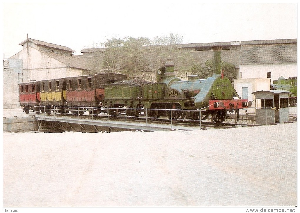 Nº387 POSTAL DE ESPAÑA DE UNA LOCOMOTORA DE VAPOR EN VILANOVA I LA GELTRU (TREN-TRAIN-ZUG) AMICS DEL FERROCARRIL - Trenes