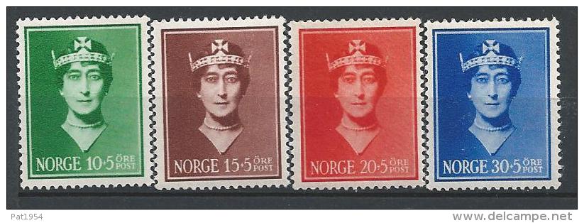 Norvège 1939 N°195/198 Neufs* MLH Reine Maud, Surtaxe Pour L´enfance - Nuevos