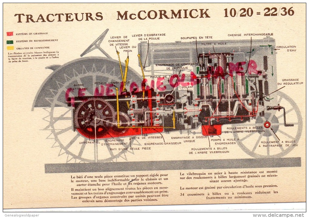 MC CORMICK - TRACTEUR 10/20  22/36 - Tracteurs