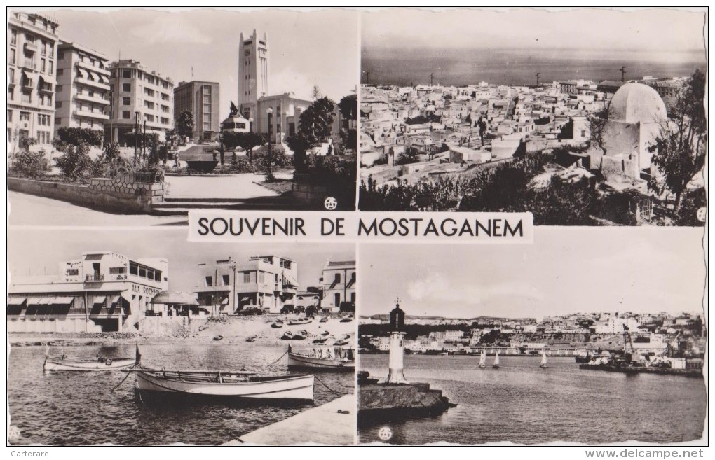 Afrique,africa,COLONIE,AL GERIE FRANCAISE,MOSTAGANEM ,MUSTAGANAM,MOUSTAGHANIM, 1958,port,4 Vues - Mostaganem