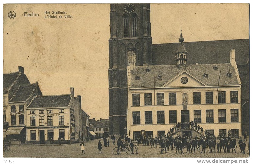 Eeklo : Het Stadhuis  ( Geschreven 1928 Met Zegel ) - Eeklo