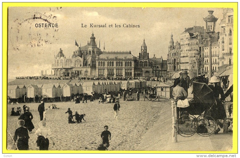 OSTENDE:  Le Kursaal Et Les Cabines.   1911. - Autres & Non Classés