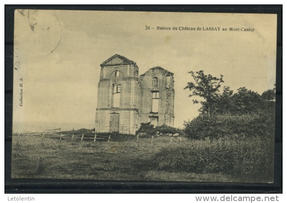 CPA: 50 - RUINES DU CHATEAU DE LASSAY AU MONT CANISY - - Andere & Zonder Classificatie