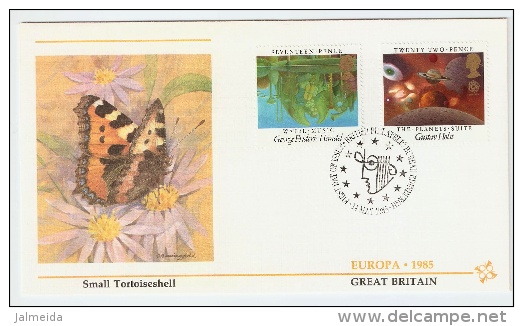 Great Britain - 1985 - Europa Stamp On Letter With Description On The Back - Non Classés
