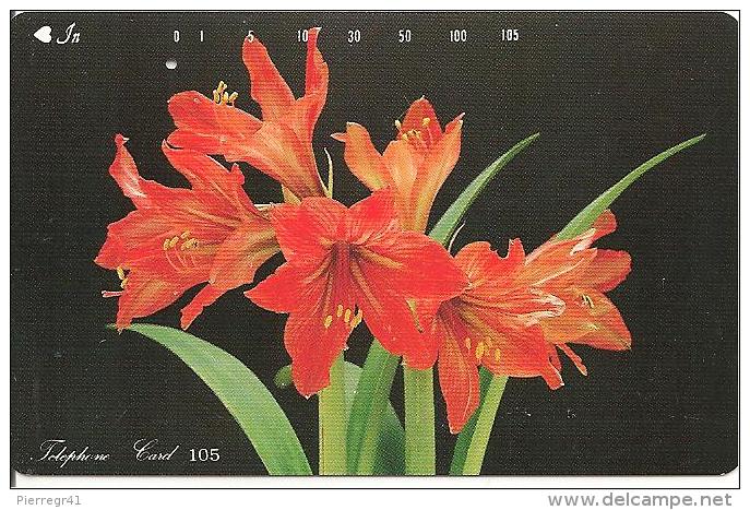 CARTE-MAGNETIQUE-JAPON-IRIS ROUGES-BE - Fleurs