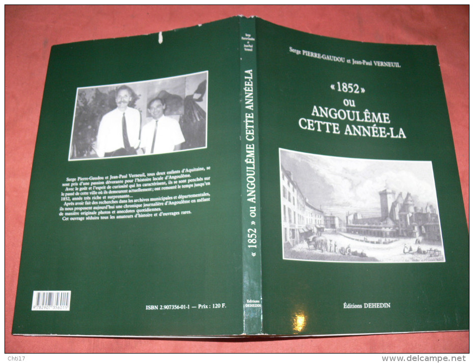 ANGOULEME " 1852 " OU ANGOULEME CETTE ANNEE LA  / ARCHIVES MUNICIPALES ET DEPARTEMENTALES - Poitou-Charentes