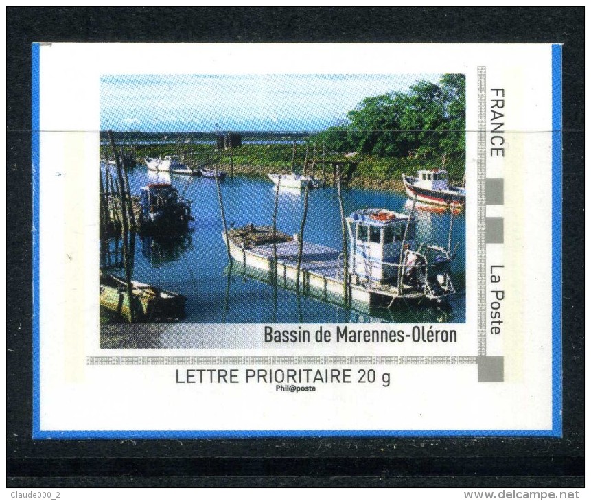 Curiosité Bassin De Marennes - Oléron  Adhésif Neuf ** . Collector Poitou - Charentes 2011 Non Dentelé Accidentel - Collectors