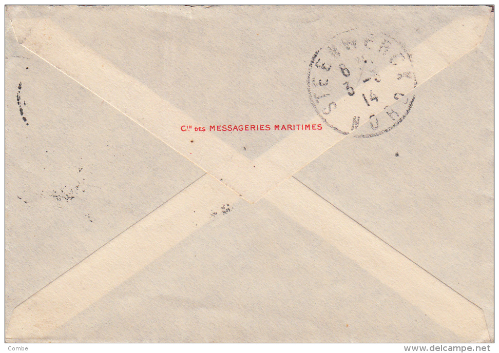 24.FEV.1914. LETTRE DE LA Cie DES MESSAGERIES MARITIMES. PAQUEBOT. ALEXANDRIE EGYPTE POUR STEENWERCK/ 5866 - Poste Maritime