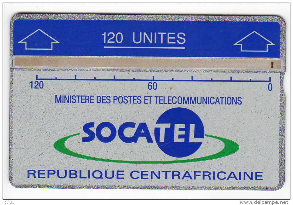 CENTRAFRIQUE REF MV CARDS CAR-06  120 U  N° 010D 4 000ex Année 1990 - Centrafricaine (République)