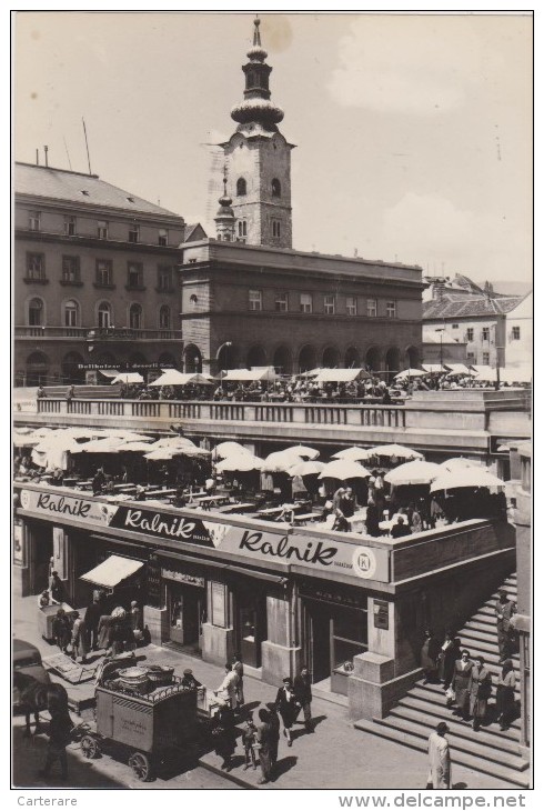 CROATIE EN 1950,ZAGREB,AGRAM,ralnik Varazdin,terrasse Restaurant,delikalese I Deserli,centre,rare - Croatia