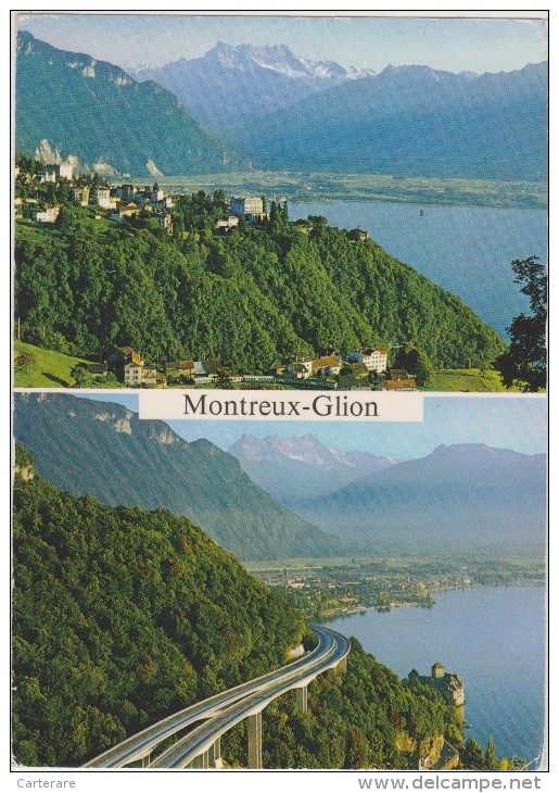 SUISSE,SWITZERLAND,SVIZZE RA,SCHWEIZ,HELVETIA,SWISS ,VAUD,MONTREUX,IL Y A  37ANS,TERRITET,riviera Paysd´enhaut,pont,viad - Montreux