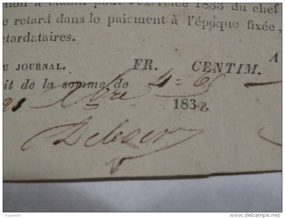 1832..........Contribution Foncière De Marianne Dupont  De Gonrieux.....(hainaut) - Historical Documents