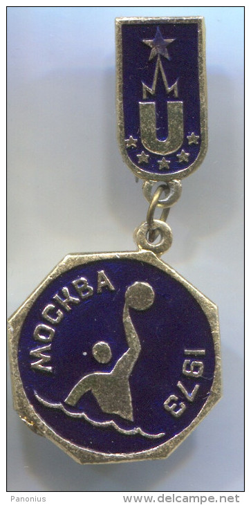 Water Polo, Pallanuoto, Swimming - Soviet Union / Russia, Vintage Pin, Badge, 40x20 Mm - Waterpolo
