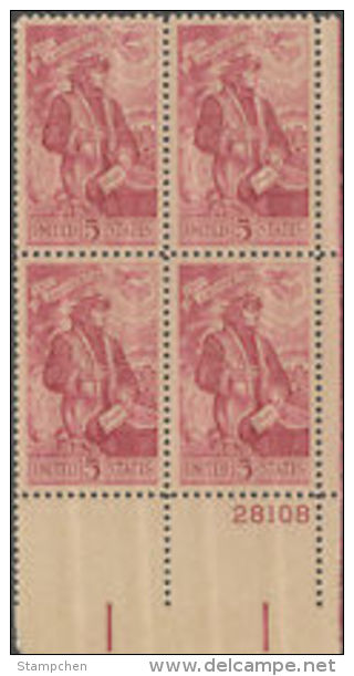 Plate Block -1965 USA Danta Alighieri (1265-1321) 700th Anniv Stamp Sc#1268 Italian Poet Book - Other & Unclassified
