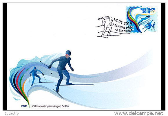 ESTONIA 2014 FDC XXII WINTER OLYMPIC GAMES SOCHI - Inverno 2014: Sotchi