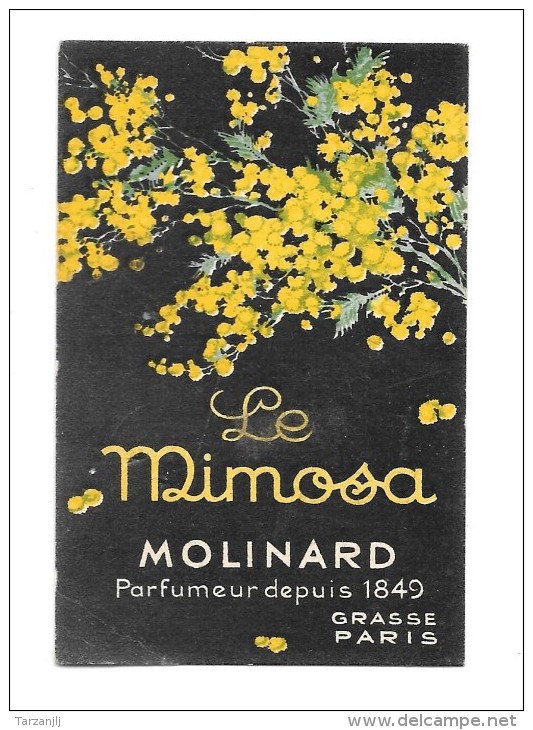 Carte Parfumée "Le Mimosa" Molinard Grasse France - Werbung (Zeitschriften)