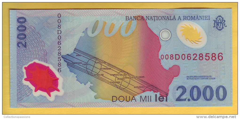 ROUMANIE - Billet De 2000 Lei. 1999.  Pick: 111. Billet En Polymère. NEUF - Rumänien