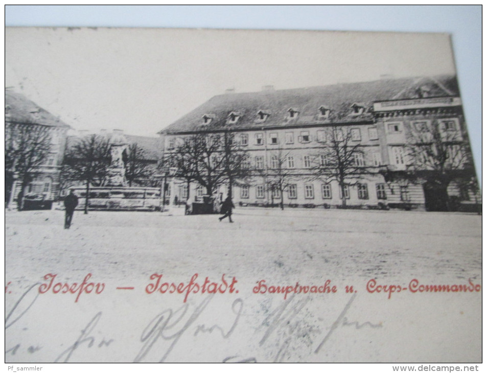 AK 1903 Österreich / Tschechien. Josefov / Josefstadt. Hauptwache U. Corps-Commando. Tolle AK! - Czech Republic