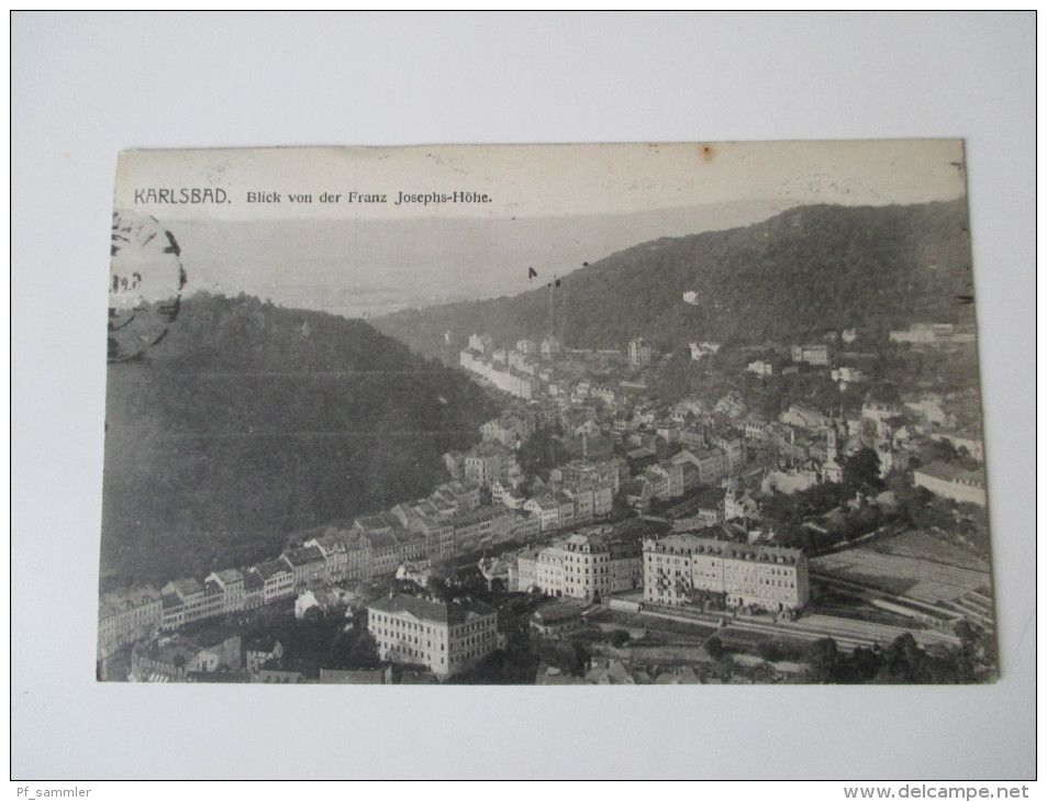 AK 1912 Österreich / Tschechien. Karlsbad. Blick Von Der Franz Josephs - Höhe. Panorama. - Czech Republic