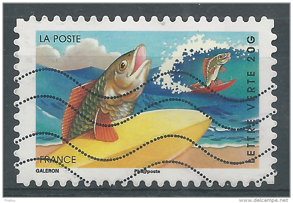 France, Holiday : Surfing Fish, 2014, VFU - Used Stamps