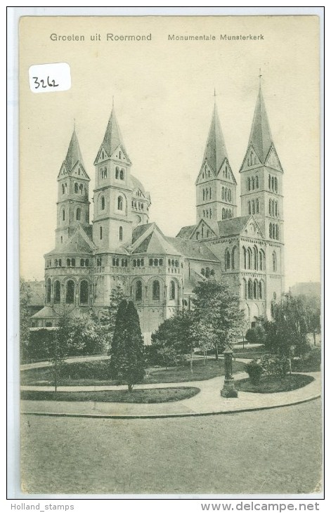 ROERMOND *  LIMBURG * MUNSTERKERK * CPA * ANSICHTKAART * GELOPEN In 1908 Naar MAASTRICHT * NVPH NR 51  (3262) - Roermond