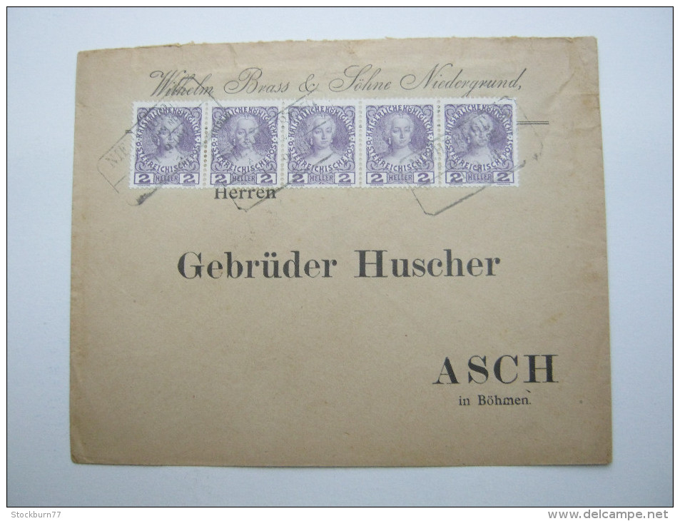 1908 ,  Niedergrund        , Klarer Stempel Auf  Brief - Briefe U. Dokumente