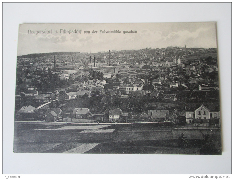 AK 1912 Österreich / Tschechien. Neugersdorf U. Filippsdorf Von Der Felsenmühle Gesehen. H. Richter, Zittau I. Sachsen - Czech Republic