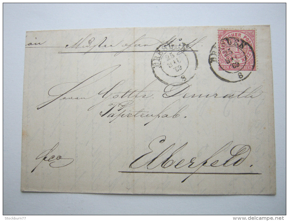 1869, DRESDEN  , Muster Ohne Werth ,  Brief - Lettres & Documents