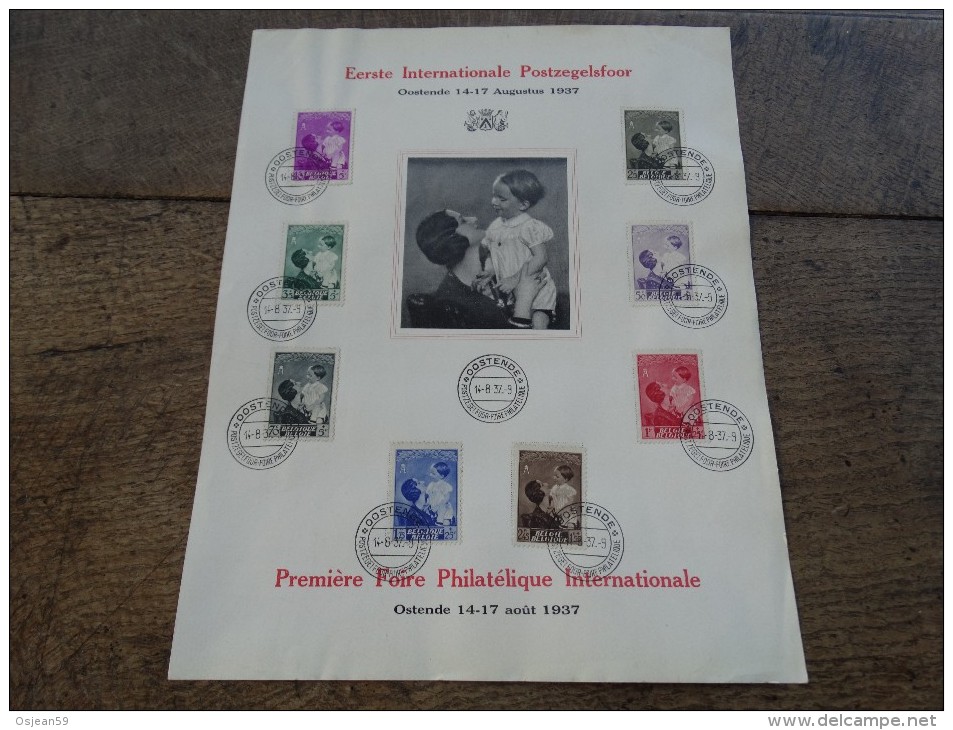 1er Foire Philatélique Internationale -Ostende 14-17 Août 1937-(feuillet Souvenir) - ....-1951