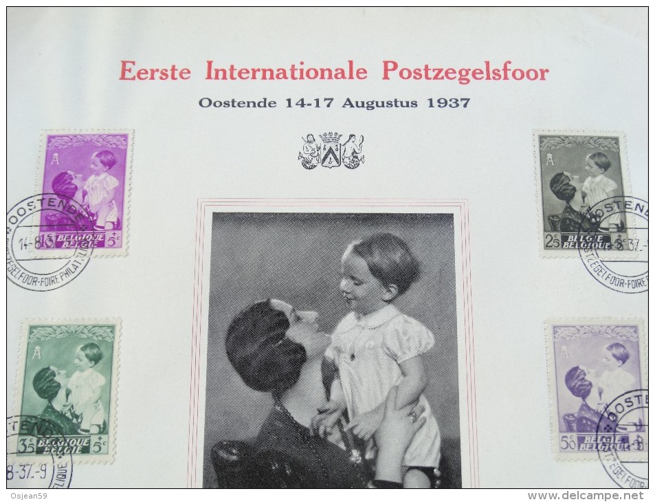 1er Foire Philatélique Internationale -Ostende 14-17 Août 1937-(feuillet Souvenir) - ....-1951