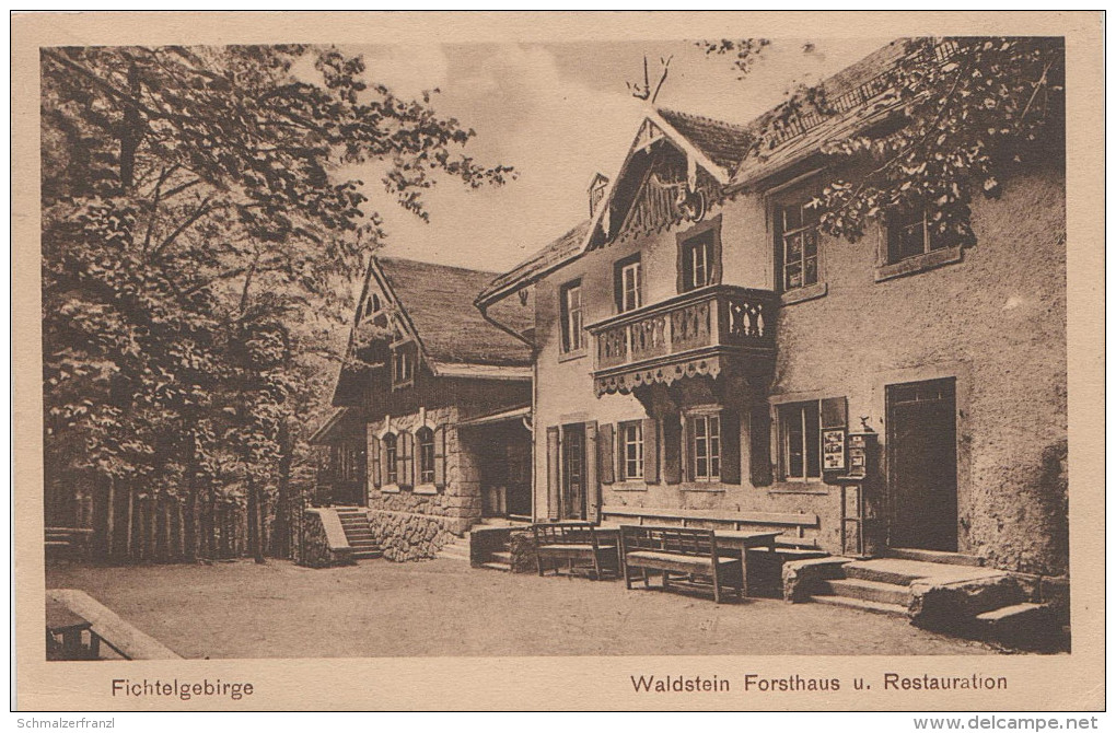 AK Fichtelgebirge Waldstein Forsthaus Restaurant Waldsteinhaus Zell Weissenstadt - Marktredwitz