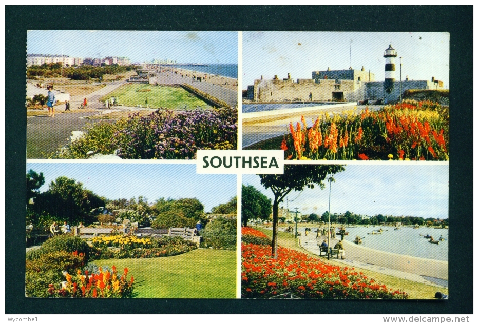 ENGLAND  -  Southsea  Multi View  Used Postcard As Scans - Portsmouth