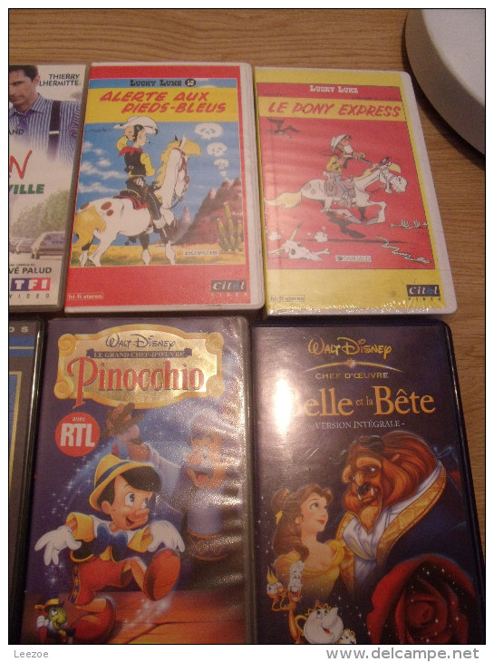 Cassette Vhs Disney,la Mélodie Du Bonheur,titanic, Lucky Luke, - Enfants & Famille