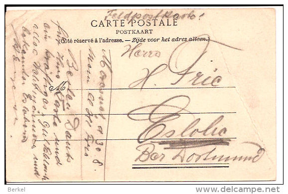 MORESNET GARE AVEC LOCOMOTIVE Station écrite 30/08 Feldpostkarte Re 261 - Lontzen