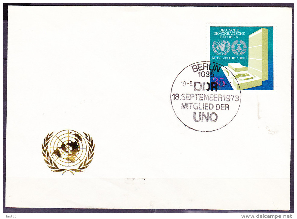 DDR GDR RDA - Mitglied UN 1973 - FDC Mit Sonderstempel - 1971-1980