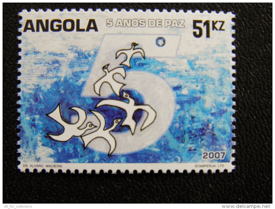 MNH Post Stamp From Angola 2007 5 Anos De Paz Birds - Angola