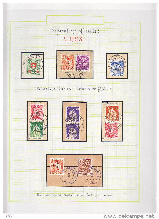 PERFORE-SUPERBE COLLECTION A VOIR-36 PAGES AVEC LETTRES,VARIETE,EXPLICATIONS,ET AUTRES PAYS-SUPERBE - Perforés