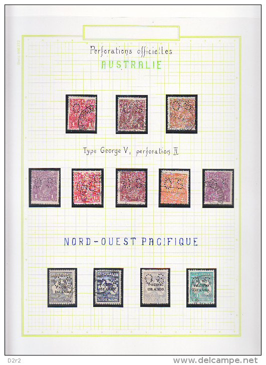 PERFORE-SUPERBE COLLECTION A VOIR-36 PAGES AVEC LETTRES,VARIETE,EXPLICATIONS,ET AUTRES PAYS-SUPERBE - Perforés